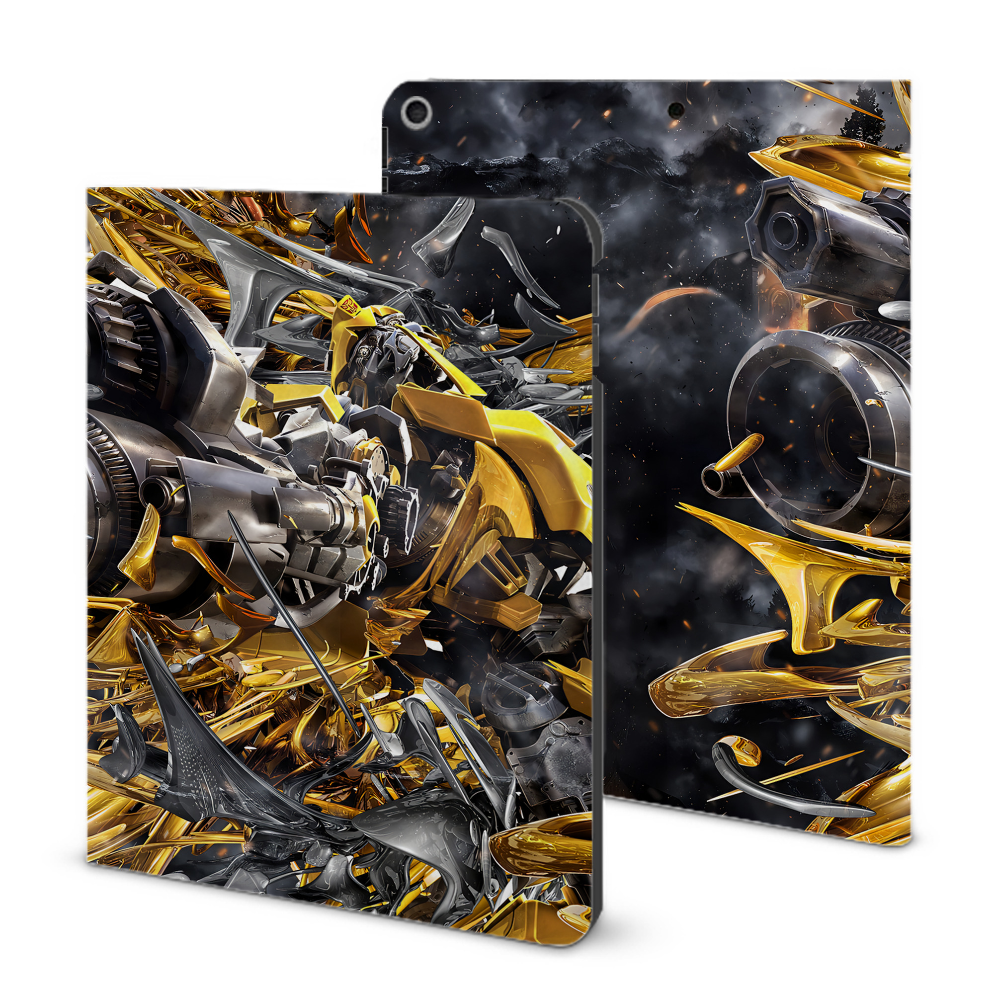 （画像用） Transformers トランスフォーマー IPad ケース ブック型 PUレザー TPU 耐衝撃 軽量 薄型 ペン収納なし 全面保護 IPad 各モデル対応